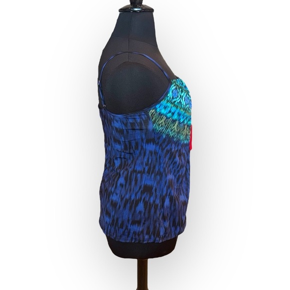 NWT MIRACLESUIT Jubilee Tankini Top in Alhambra - Women’s 14 Blue / Black - Picture 3 of 13